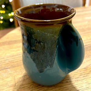 Handmade Neher 2015 hand warmer coffee blue mug